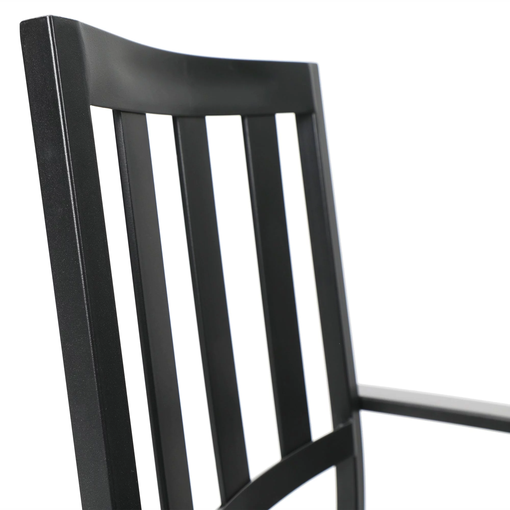 MF Studio 5-Pieces Patio Dining Set Outdoor Modern Furniture 37" Square Metal Table for 4 Persons, Black