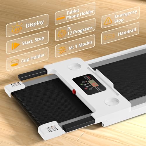 Portable Foldable Treadmills for Home, Small Folding Treadmill for Home Office with 300 LBS Capacity