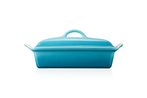 Le Creuset Stoneware Heritage Covered Rectangular Casserole, 4 qt. (12" x 9"), Cerise