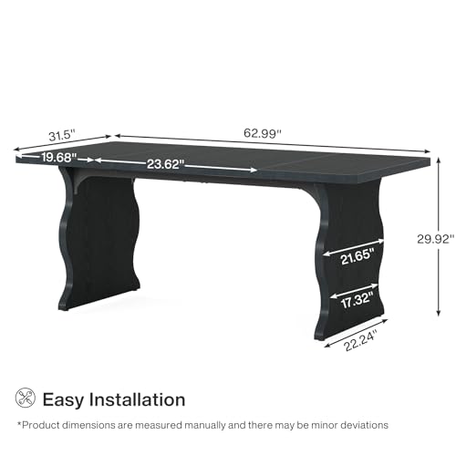 Tribesigns 63" Large Executive Desk for Home Office, Spacious Computer Desk with Ample Leg Room