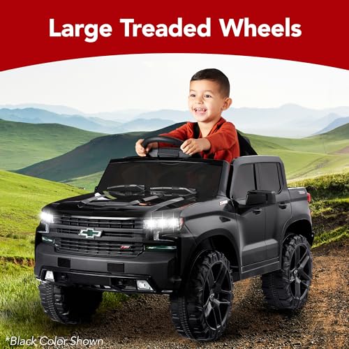 Best Choice Products 12V Licensed Chevrolet Silverado Ride On Truck, Electric Car Toy w/Parent Remote Control, Truck Bed Storage, Bluetooth Speaker
