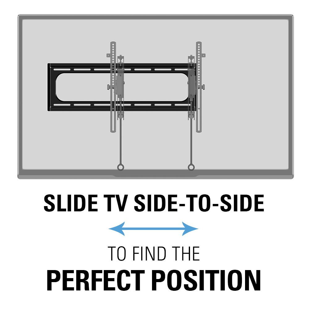 Sanus Advanced Tilt Premium Universal TV Wall Mount for 46” to 90” Flat-Panel TVs - Low Profile, Smooth Extension & Easy to Install - Model VLT6-B1