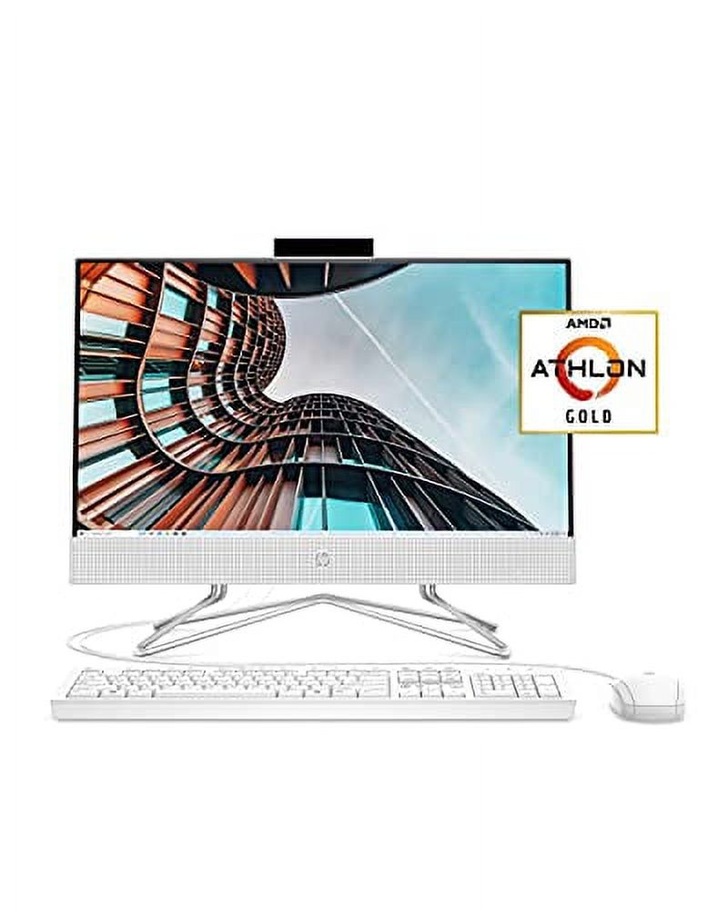 HP 22 All-in-One PC, AMD Athlon Gold 3150U Processor, 4 GB RAM, 256 GB SSD, Full HD IPS 21.5-inch Anti-glare Display, Windows 10 Home