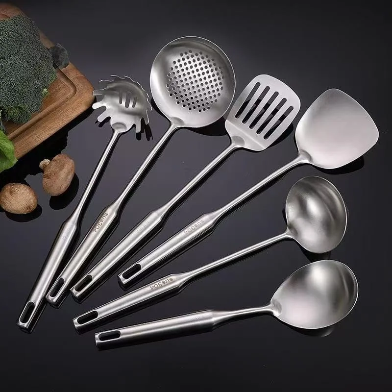 Premium 7-Piece Gold Kitchen Utensil Set with Stand, Stainless Steel Cooking Tools- Dishwasher Safe Ladle, Spoon, Spatula, Pasta Fork