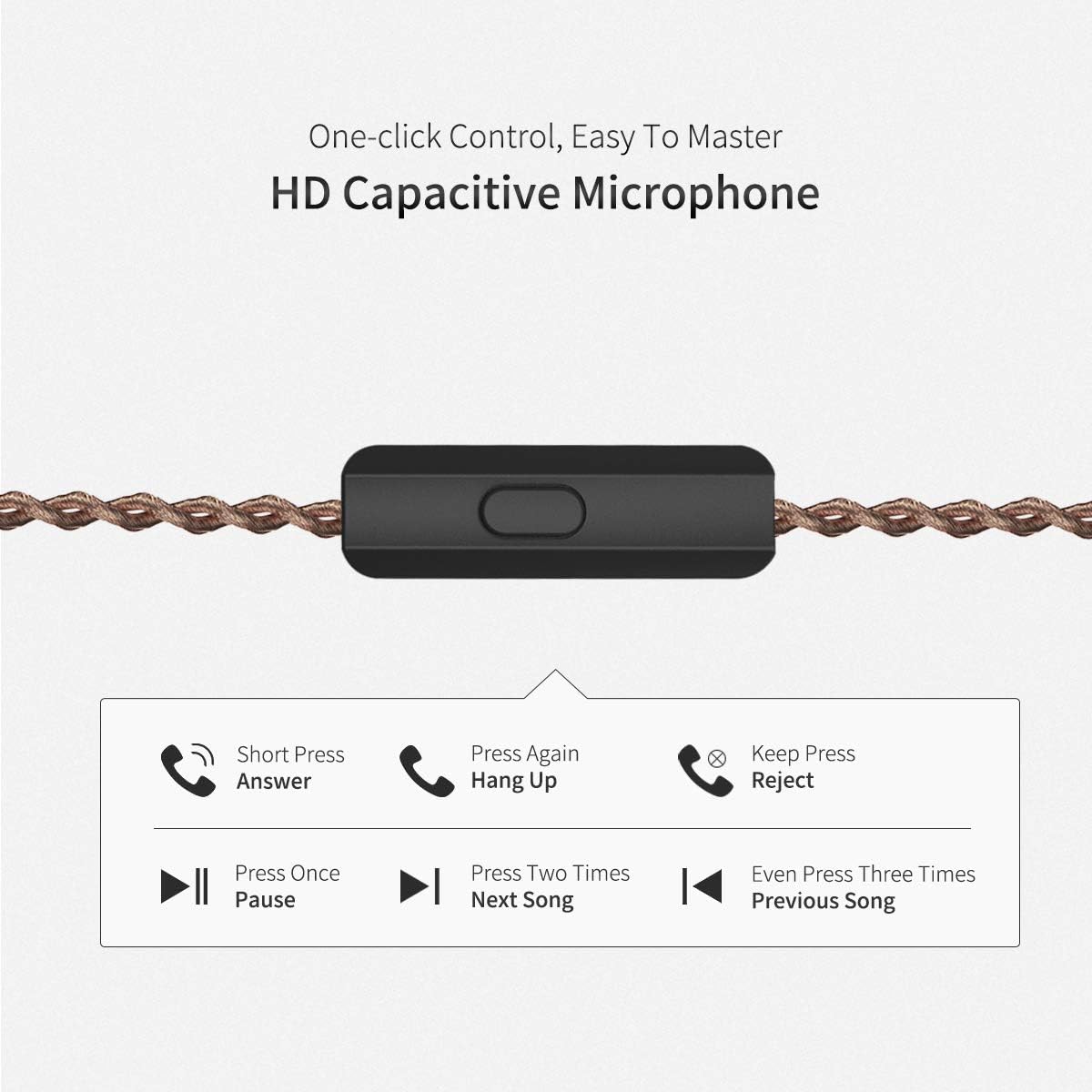 Wired Earbuds, in Ear Headphones, IEM Earphones, Wired Earbuds with Microphone