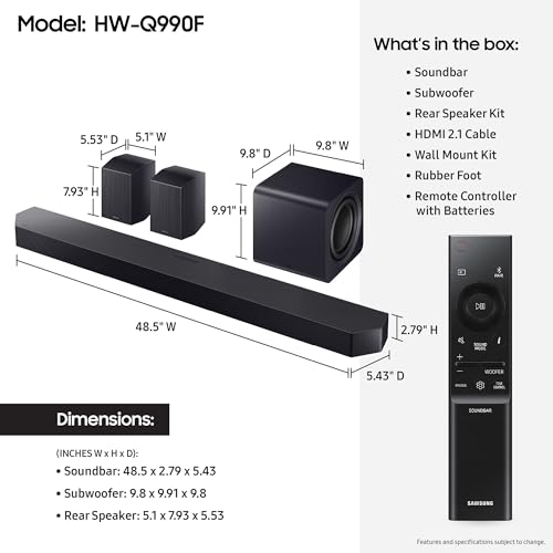 Samsung HW-S61D 5.0 Ch All-in-one Wireless Dolby Atmos Soundbar with 2 Year Amber Protection Plan (2024)