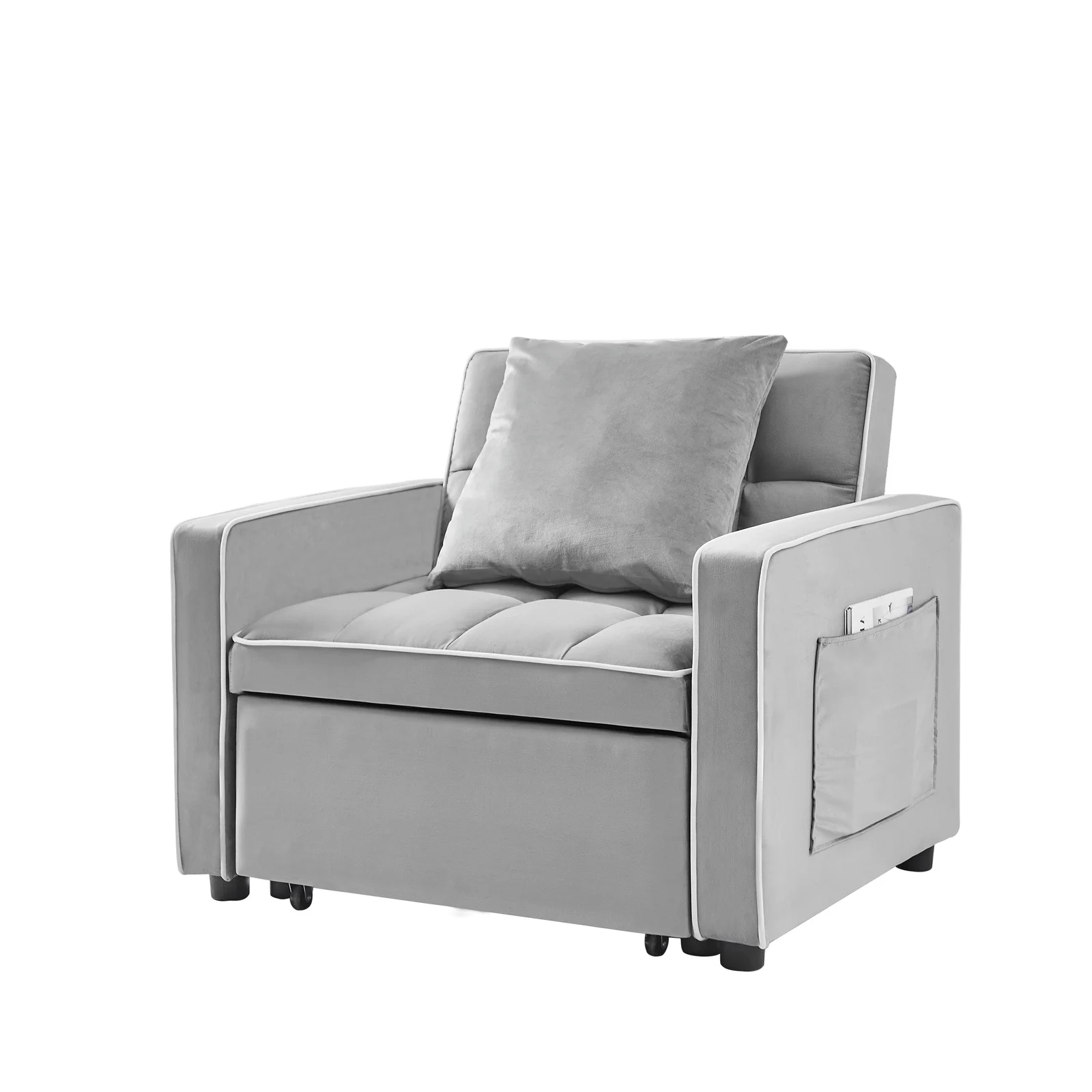 Belord 3-in-1 Velvet Chair Bed