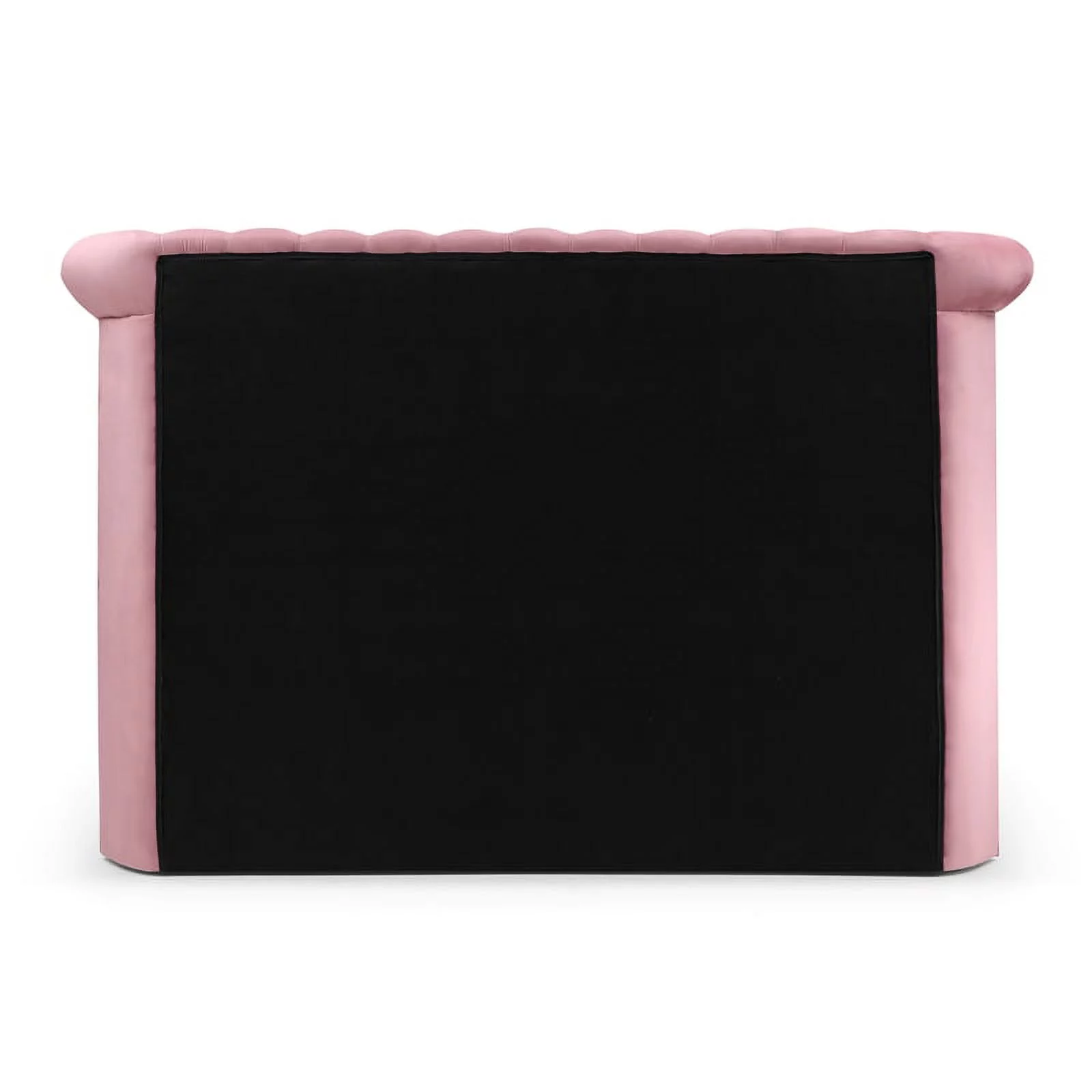 Better Home Products Elizabeth 107 x 101" Velvet Upholstered King Bed in Pink