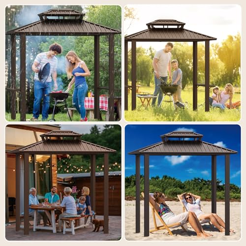Hoteel 6x8ft Hardtop Grill Gazebo