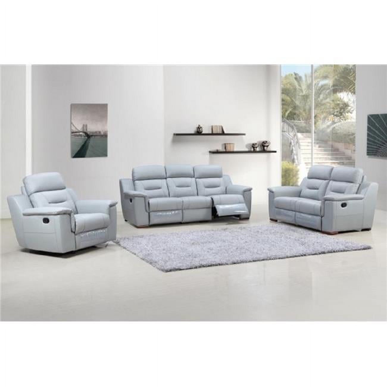 Gray Sofa Set, 3 Piece - 200 x 123 x 123 in.