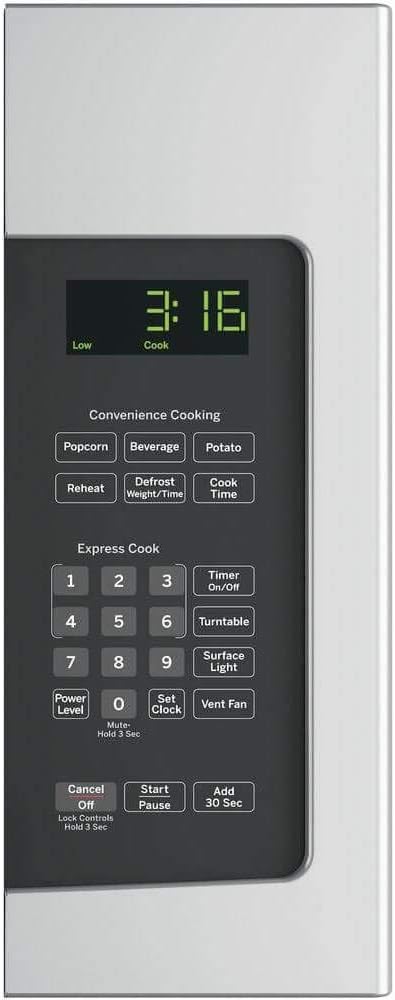 GE JNM3163RJSS 30" Over-the-Range Microwave with 1.6 cu. ft. Capacity, in Stainless Steel