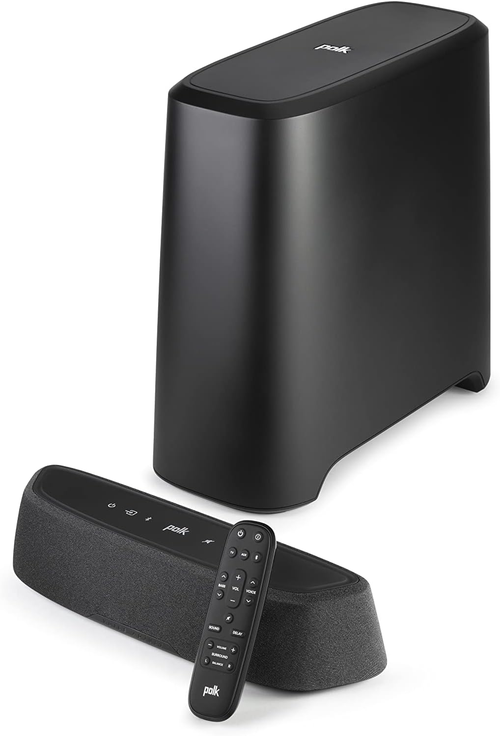Polk MagniFi Mini AX Sound Bar (2022 Model), Dolby Atmos and DTS:X Certified, Polk's Patented VoiceAdjust & SDA Technologies, Ultra-Compact Design