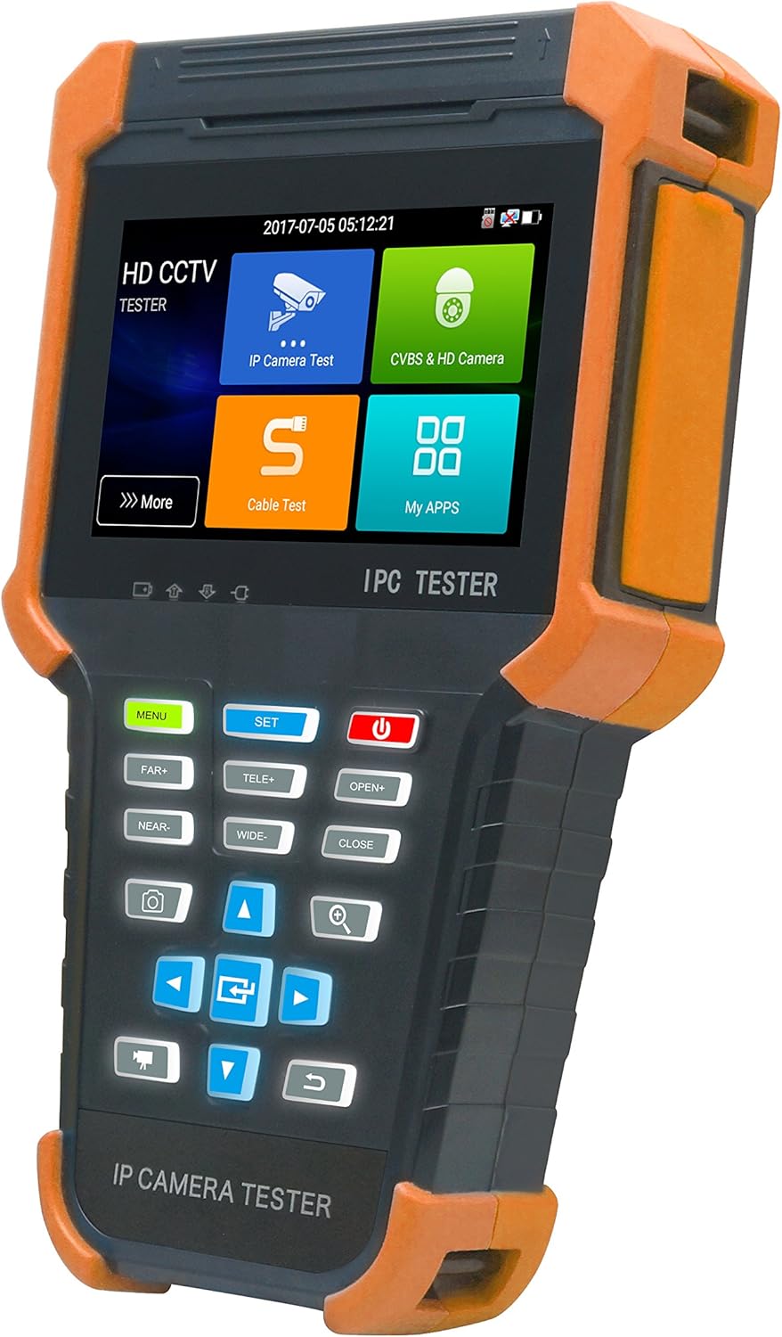 Eversecu Portable 5 in 1 CCTV Tester Support Upt to 4K IP Camera & 720P/1080P/3mp/4mp/5 Megapixel AHD, TVI, CVI & CVBS Analog Camera