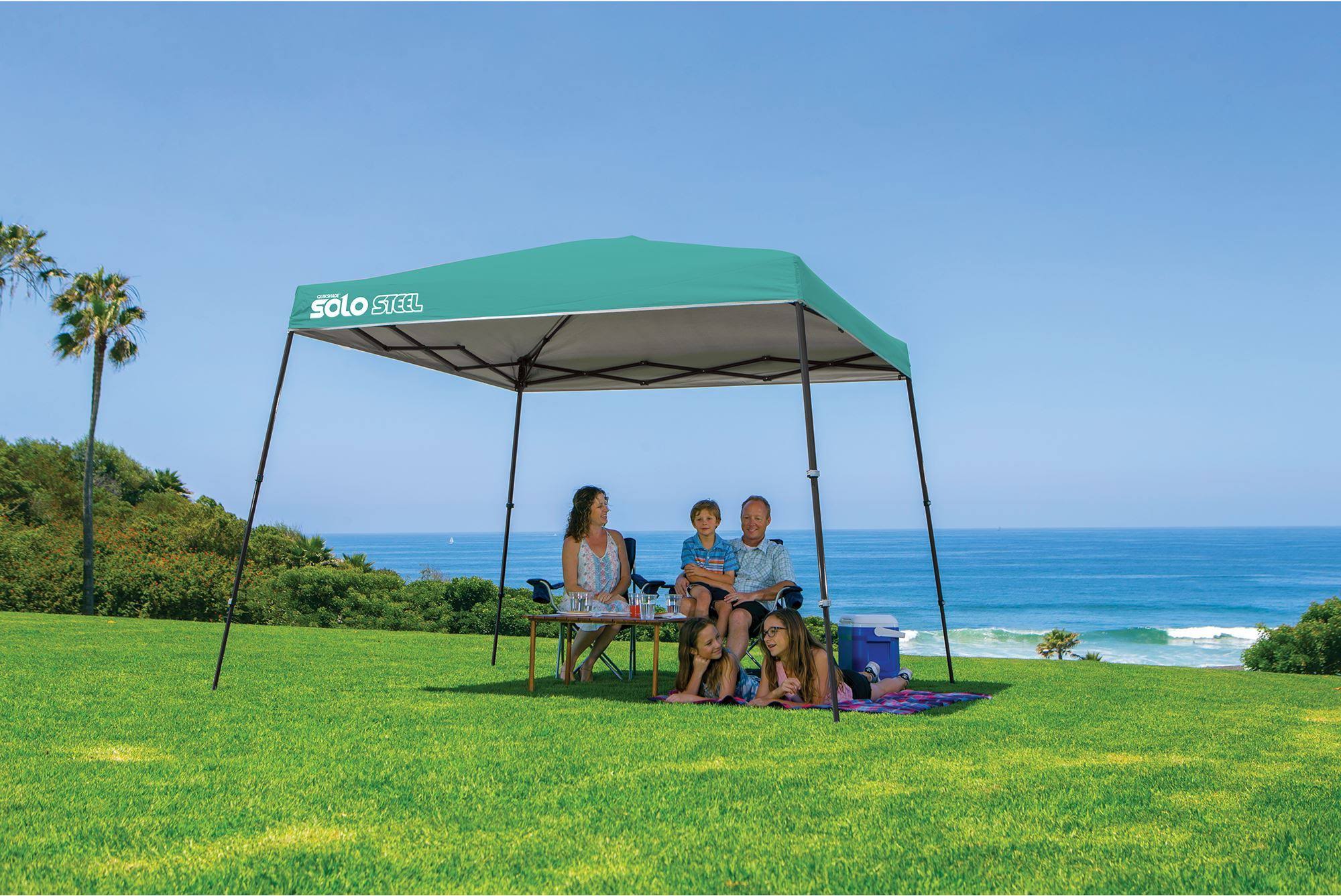 Quik Shade Solo Steel 72 11 x 11& Slant Leg Canopy - Turquoise