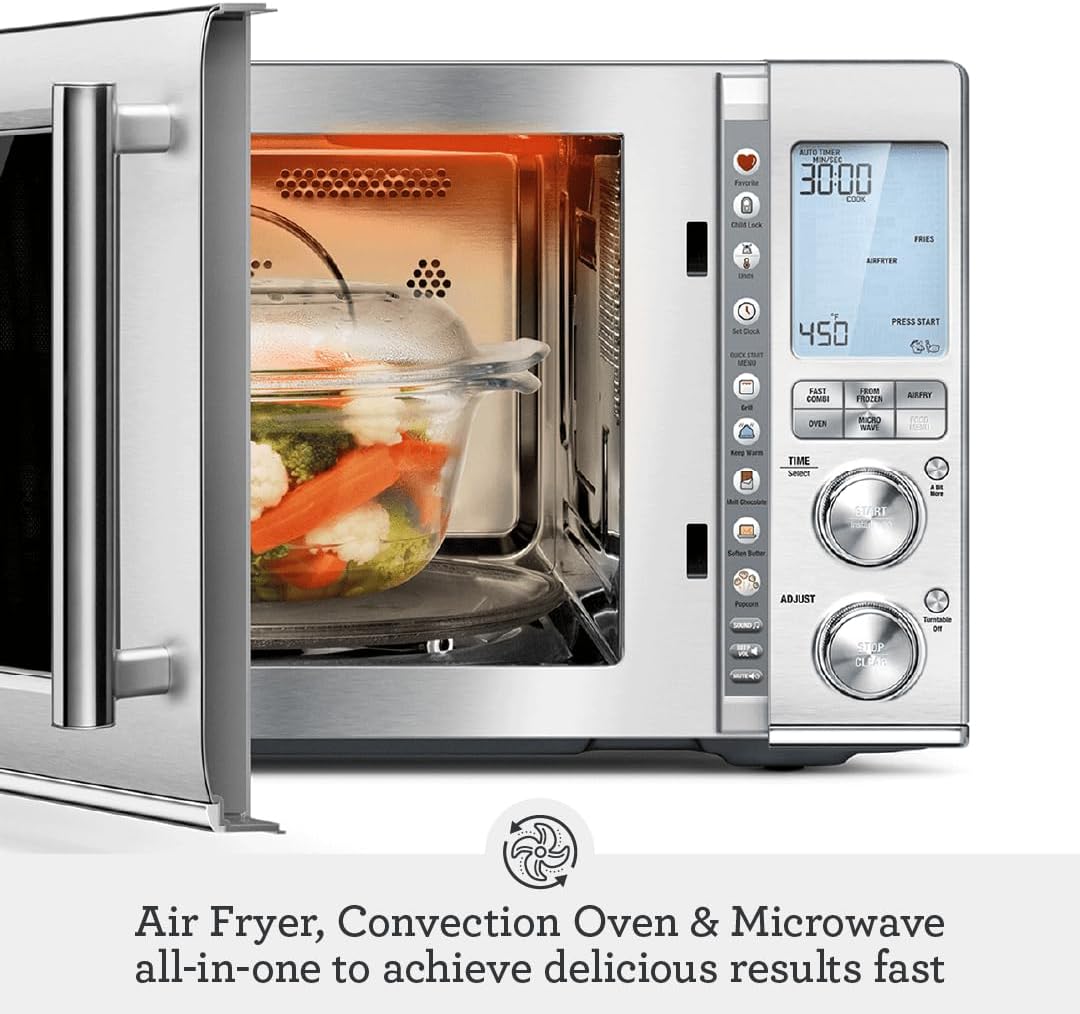 Breville RM-BMO870BSS1BUC1 Combi Wave 3-in-1 Microwave, Brushed Stainless Steel (Certified Remanufactured)