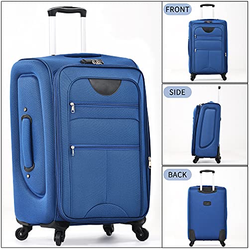 Merax Suitcase Set Softside 3-Piece Expandable Luggage with TSA Lock Spinner Wheels Lightweight Upright Luggage with Travel Bag(22/26/30 IN