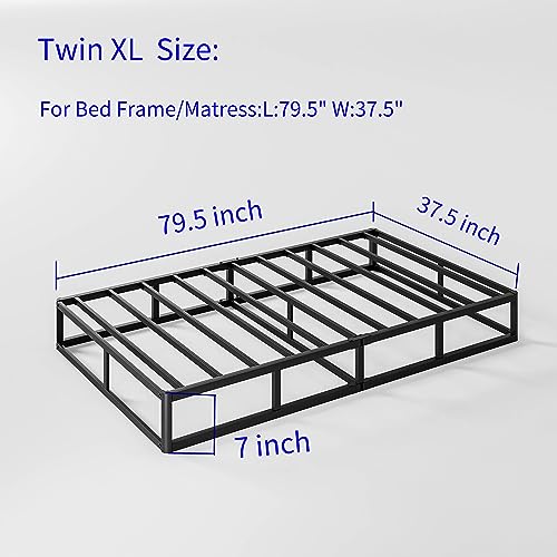 7 Inch Box Spring for Full Bed,High Profile Strong Metal Frame Mattress Foundation, Quiet Noise-Free,Easy Assembly, 3000lbs Max Weight Capacity