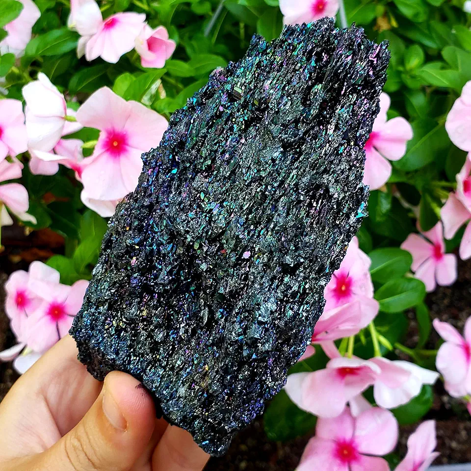 Carborundum Silicon Carbide rainbow Mineral Specimen - crystal Healing Reiki Stone metaphysical free formed chakra - carborundum - piece #51