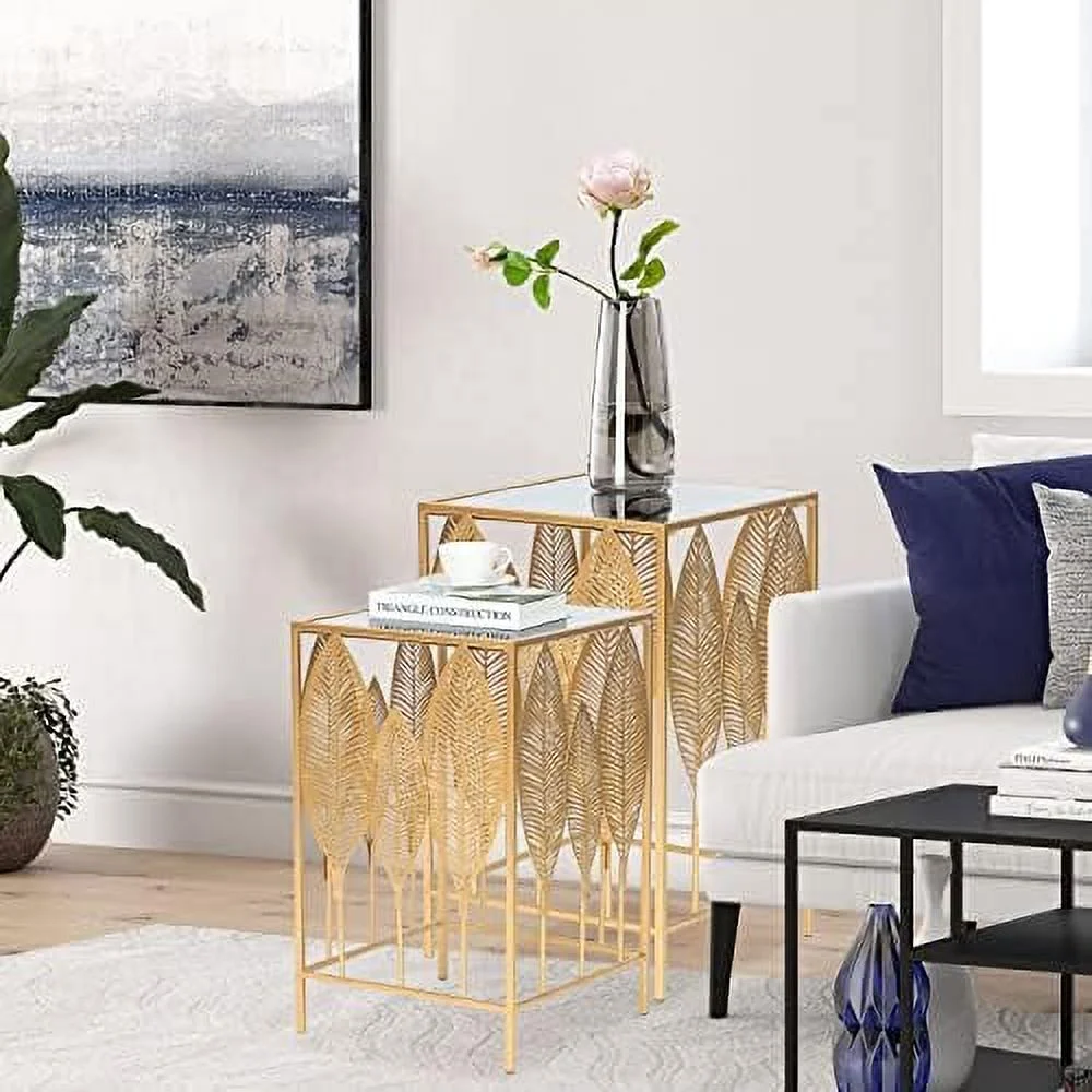TJBOLIFE Console Table Set of 2- Gold Thin Sofa Table- Metal Slim Console Tables Behind The Sofa Couch- Modern Narrow Accent Sofa Tables for Entryway