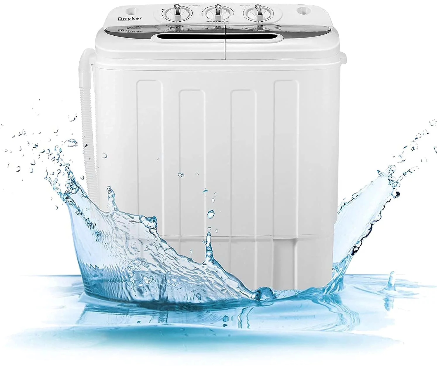 Erommy Twin Tub Mini Portable 16.5 lbs. Washing Machine and Dryer Spin Dryer Combo for Apartments, White