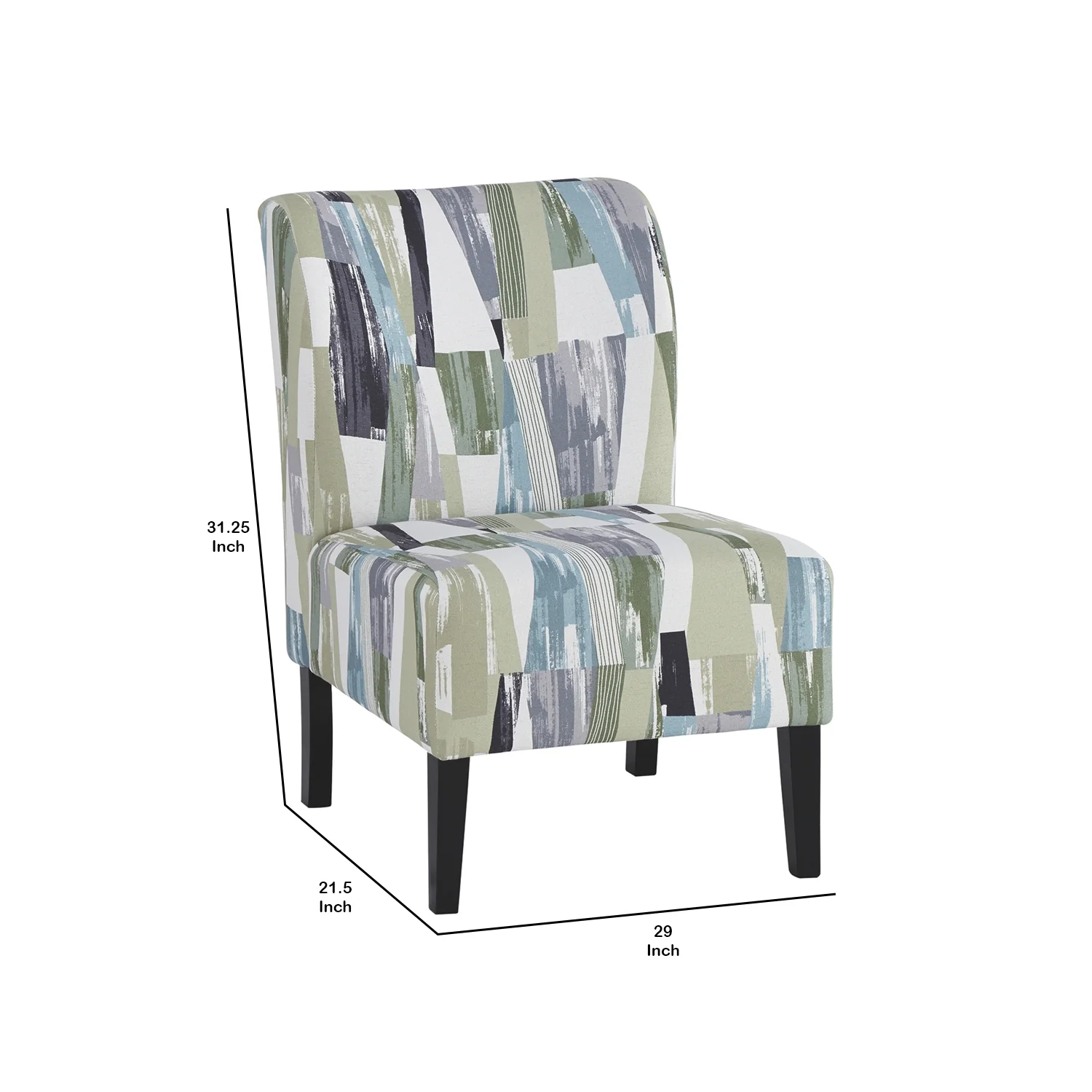 Signature Design by Ashley Casual Triptis Accent Chair  Multi Earth Tones