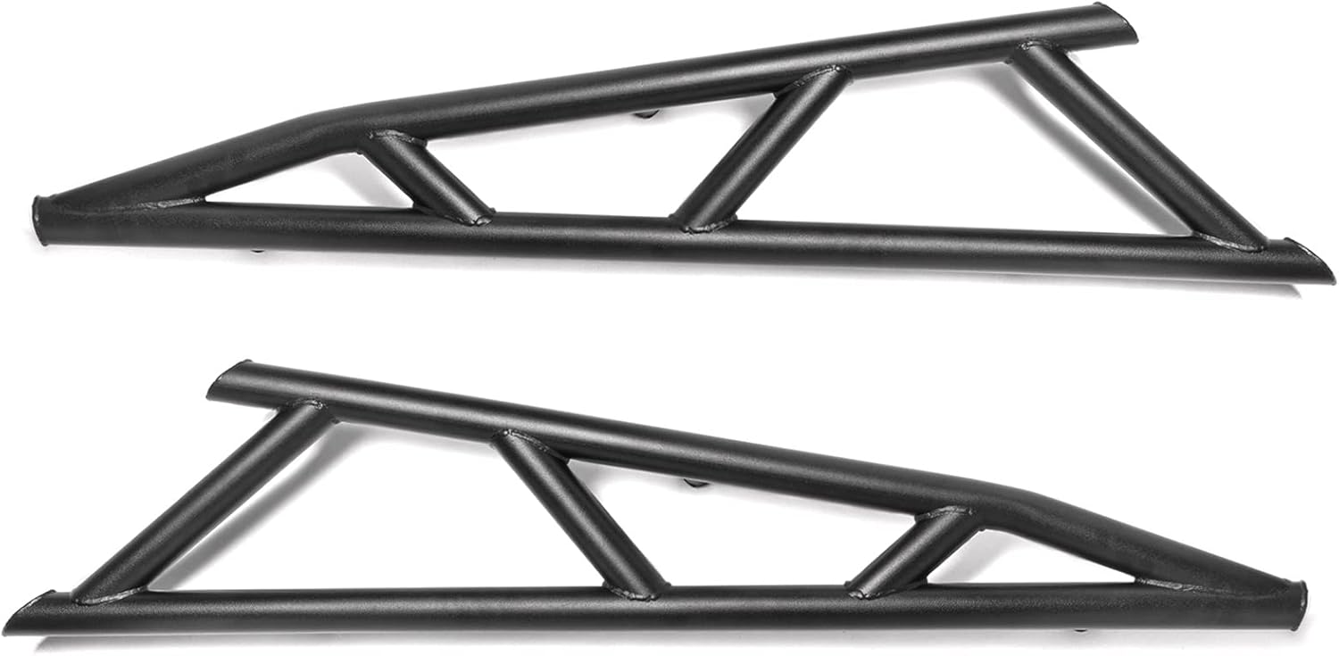 SuperATV Nerf Bars / Tree Kickers / Rock Sliders for 2021+ Can Am Commander 1000R DPS / 1000R XT / 1000R XTP | Black | Bolt-On | 1.75” Diameter Steel