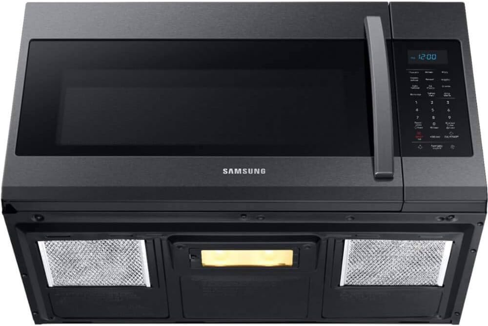 SAMSUNG ME19R7041FG 1.9 cu ft Over The Range Microwave with Sensor Cooking in Black Stainless Steel