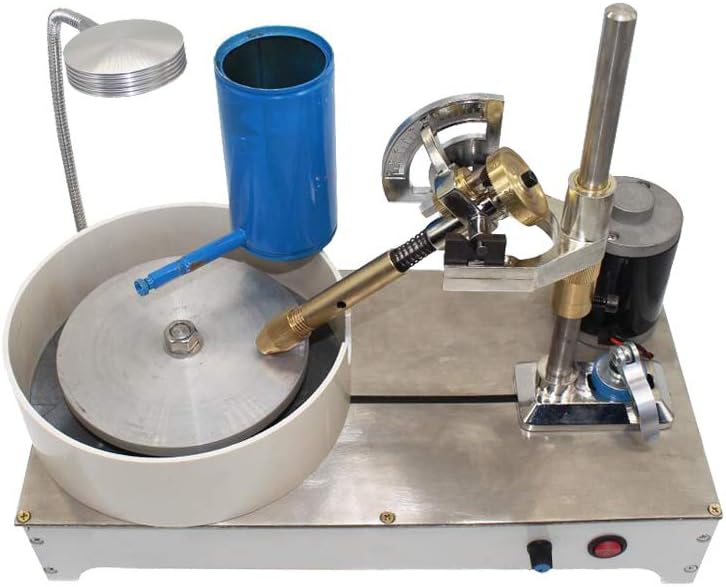 Gemstone Grinding Faceting Machine Faceted Gem Polishing Machine Jewelry Polisher Flat Grinder Lapidary Machine 2800RPM 120W (New Standard Machine)