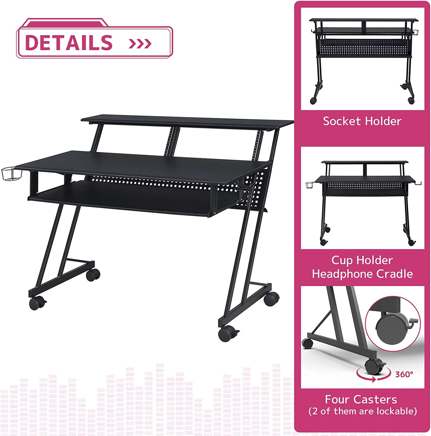 Music Studio Producer Recording Piano Desk Workstation Table - Radiant Selections