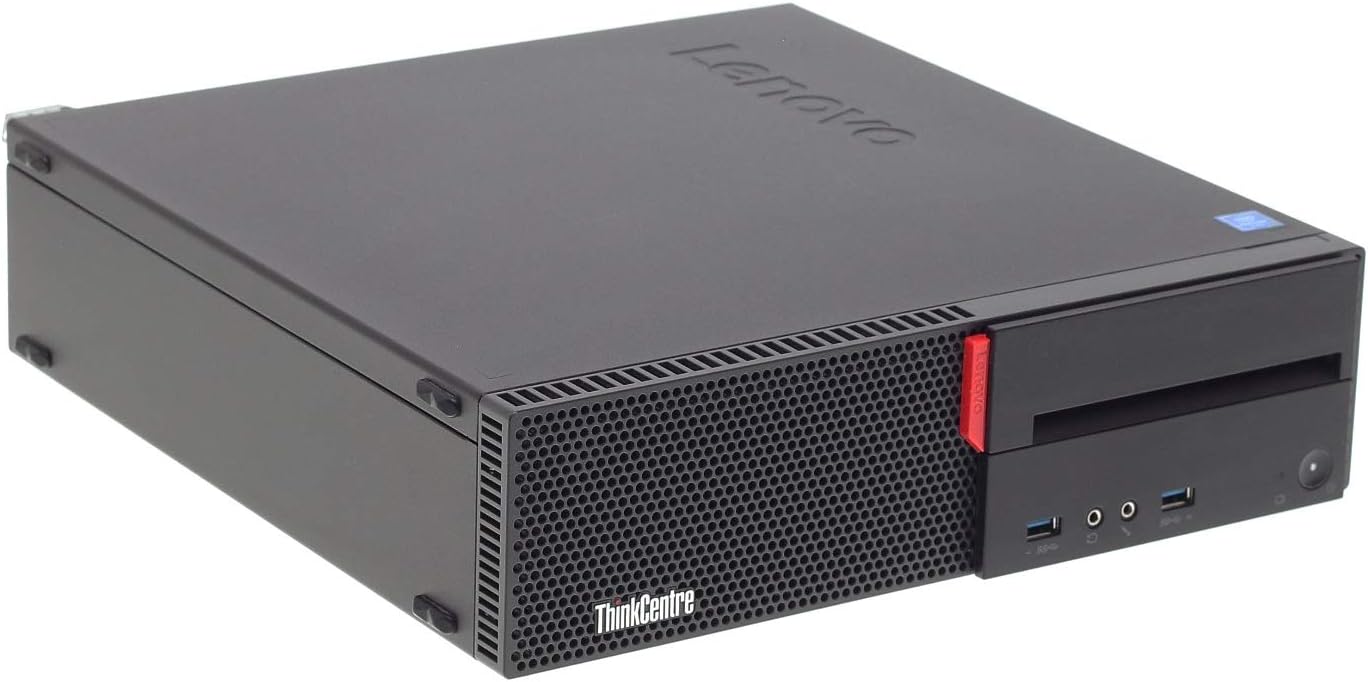 Lenovo ThinkCentre M700 SFF Desktop Computer with 24'' FHD Monitor, Core i3-6100 3.70GHz, 16GB DDR4, 256GB SSD & 500GB, Speaker