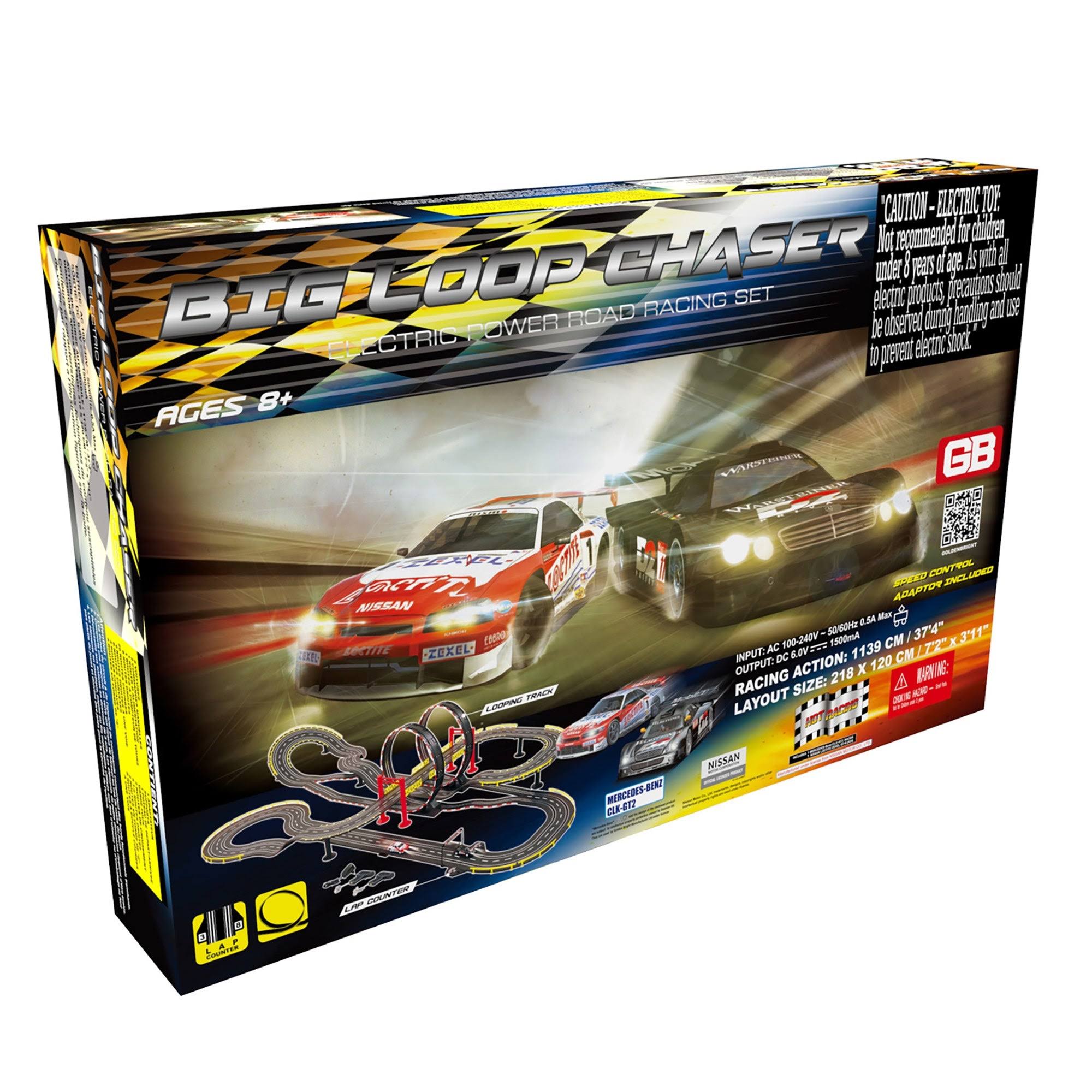 Big Loop Chaser Road Racing Slot Car Set - Electric Powered