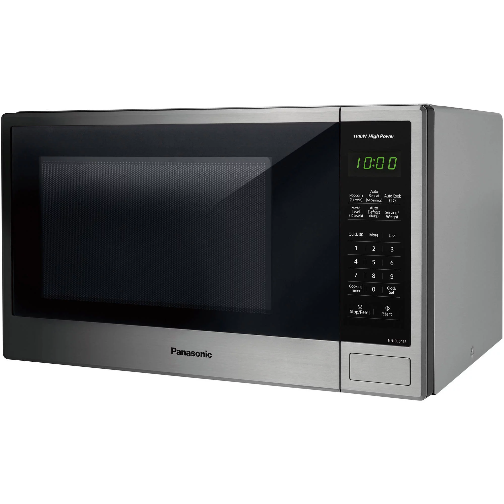 Panasonic 1.3 Cu. Ft. 1100W Countertop Stainless Steel Microwave Oven with Genius Sensor