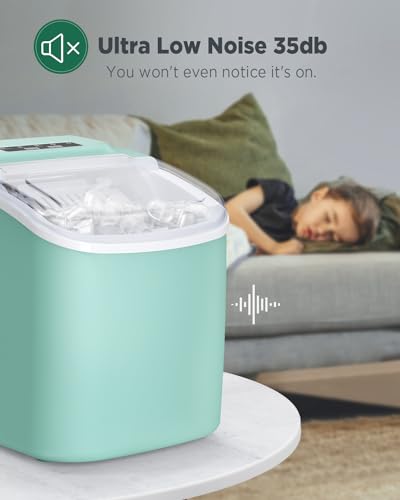 Nugget Ice Maker Countertop, Silonn Chewable Pellet Ice Machine with Self-Cleanin Function, 33lbs/24H Portable Ice Makers for Home Kitchen Officce
