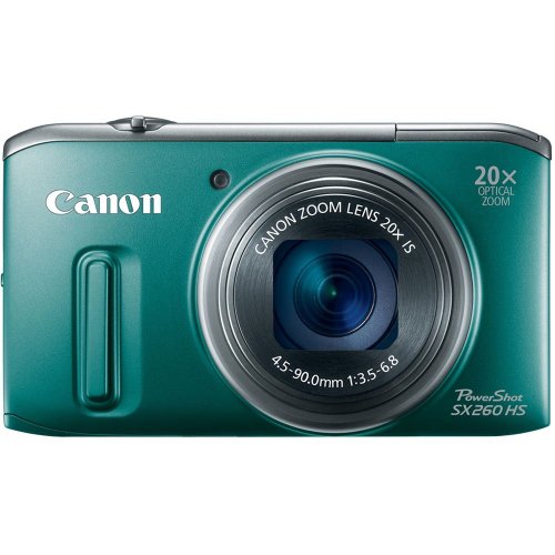 Canon PowerShot SX260 HS 12.1 MP CMOS Digital Camera with 20x Image Stabilized Zoom 25mm Wide-Angle Optical Lens and 1080p HD Video (Red)