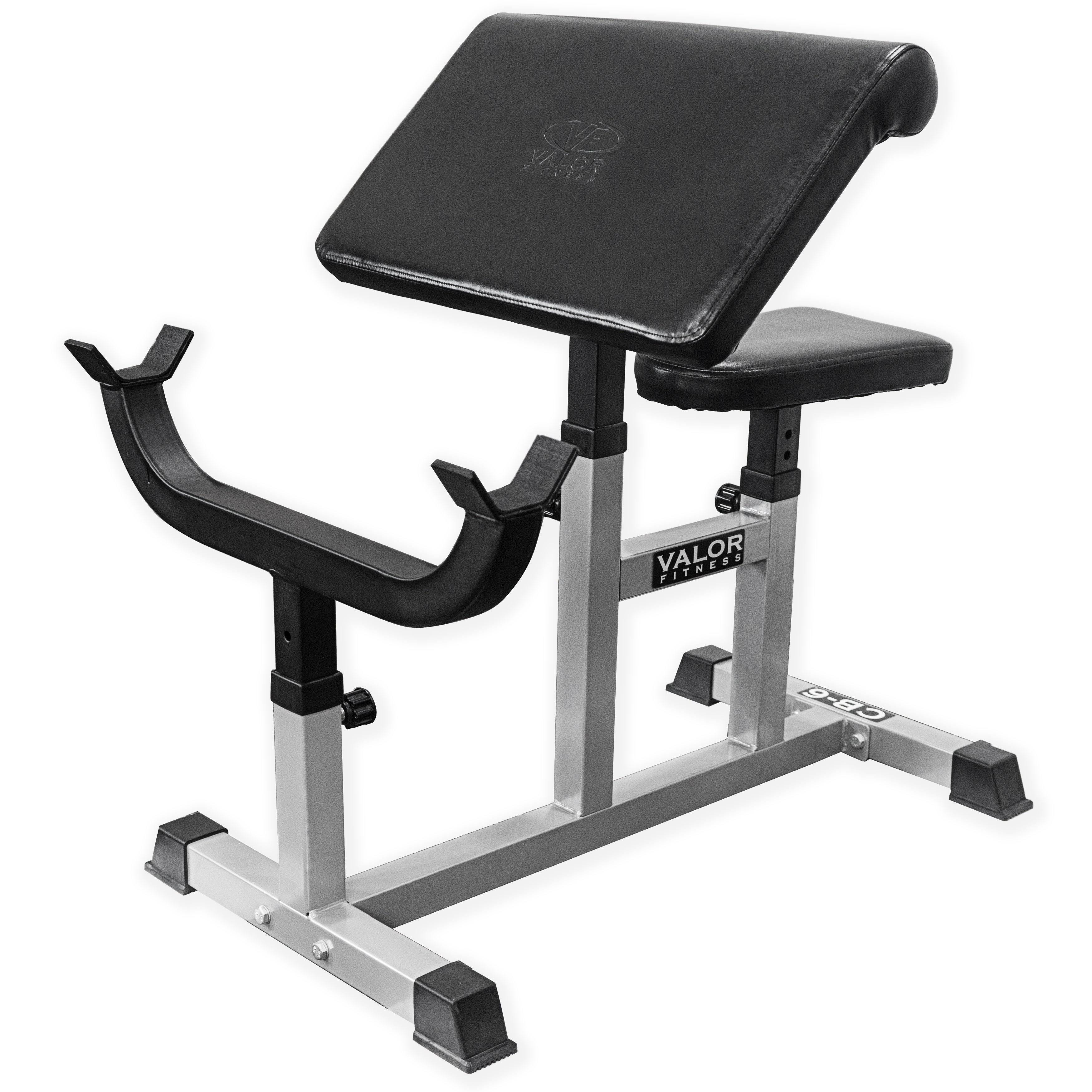 Valor Fitness CB-6 Adjustable Arm Curl Bench (Preacher) - Megean