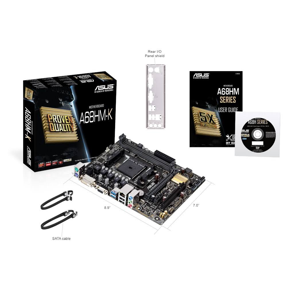 Asus A68HM-K Desktop Motherboard - AMD Chipset - Socket Fm2+