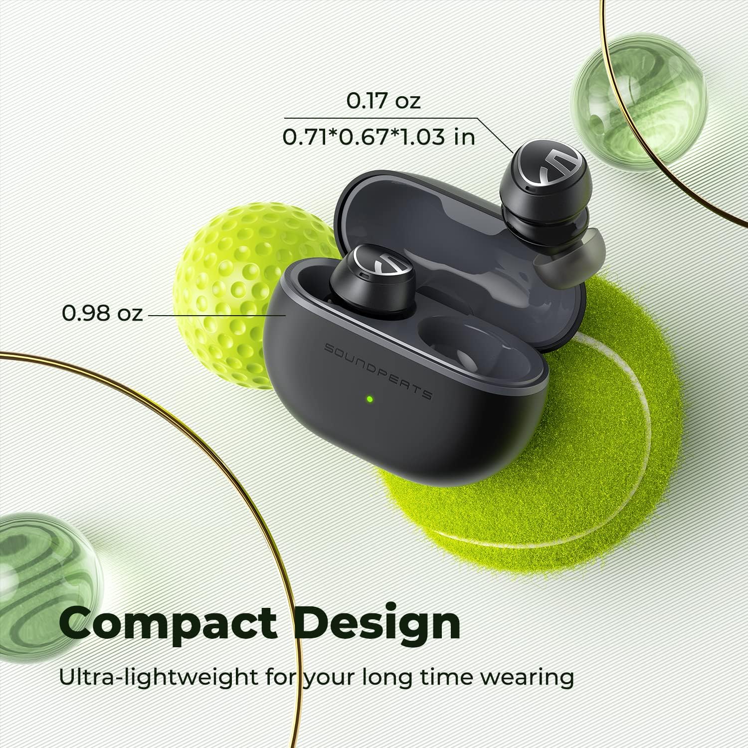 SoundPEATS Mini Pro Hybrid Active Noise Cancelling Wireless Earbuds, Bluetooth 5.2 Headphones with ANC, QCC3040, aptX Adaptive, Transparency Mode