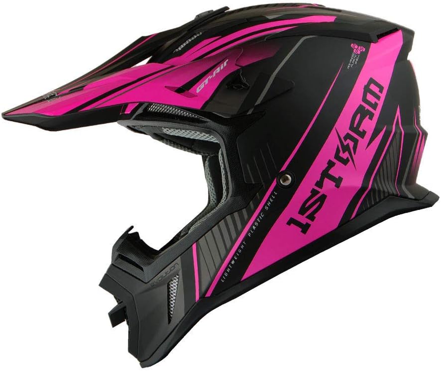 1Storm Adult Motocross Helmet BMX MX ATV Dirt Bike Downhill Mountain Bike Helmet Racing Style H637 Pack of 2