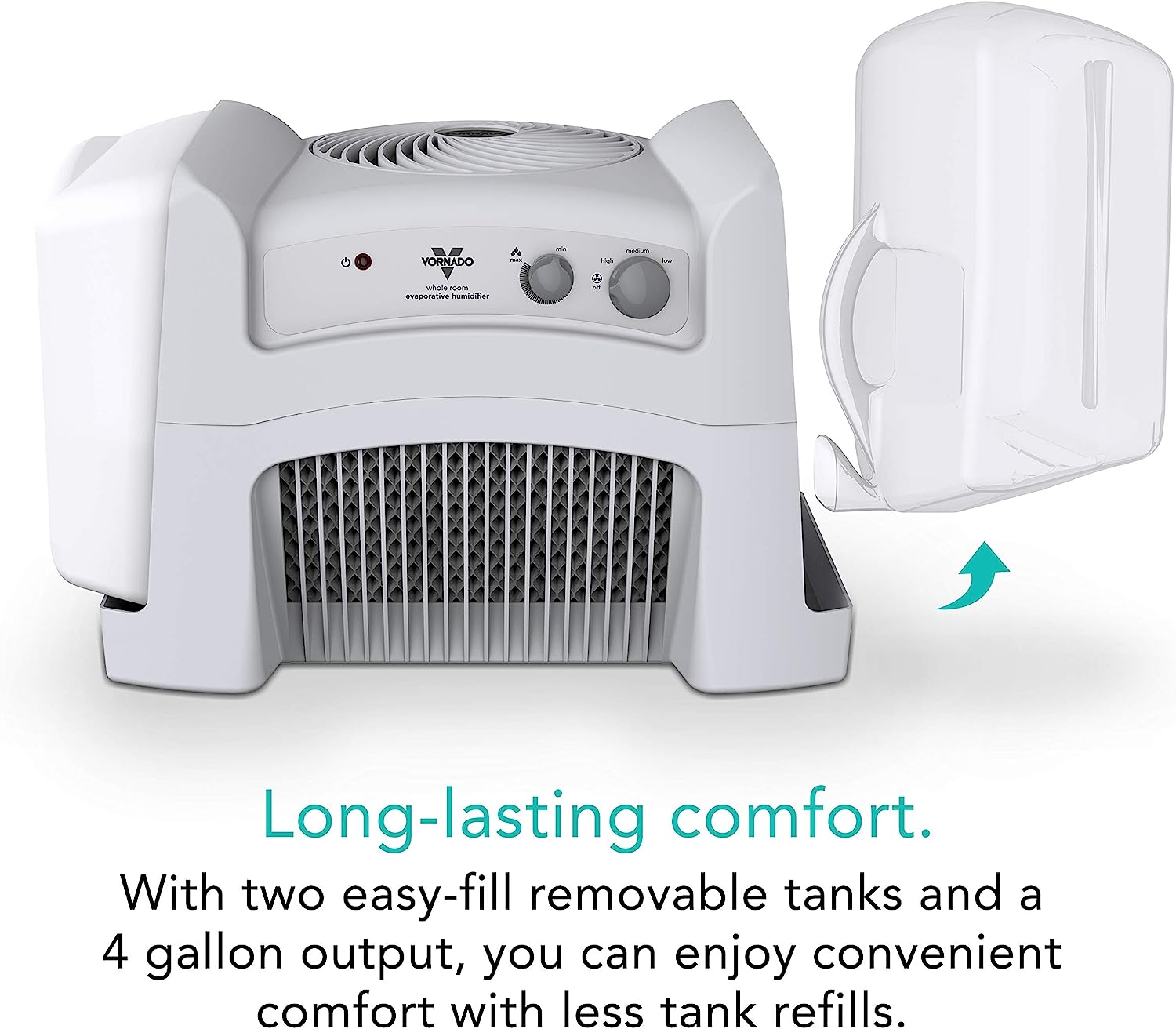 Vornado Evap40 4-Gallon Evaporative Humidifier with Adjustable Humidistat and 3 Speeds - Smart Home Appliances