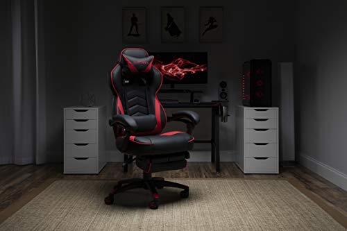 RESPAWN 110 Pro Gaming Chair - Gaming Chair with Footrest, Reclining Gaming Chair, Video Gaming Computer Desk Chair, Adjustable Desk Chair