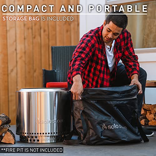 Solo Stove Bonfire Pi Fire | Pizza Oven Accessory for Bonfire Fire Pit, Incl. Carry Case & Cordierite Pizza Stone, Wood Burning Assembly