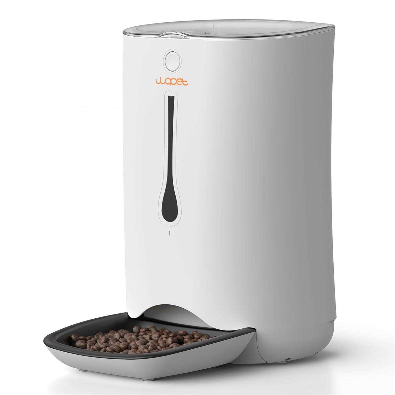 Wopet Automatic Cat Dog Feeder with Camera, App Control Smart Pet Feeder Food, HD Camera for Voice and Video Recording - Pet Supplies online store