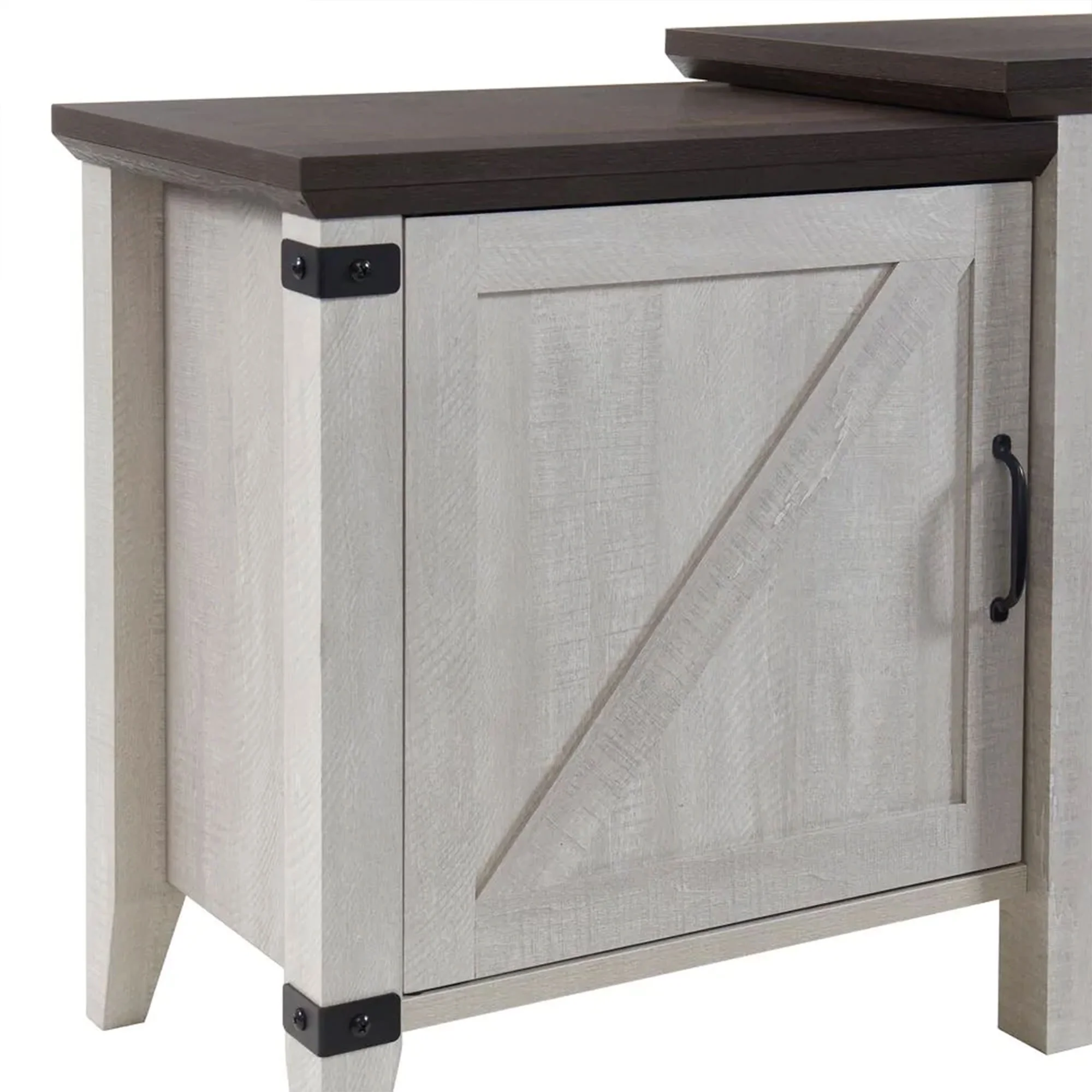 Edyo Living Freestanding Wooden Electric Fireplace TV Stand Console, Grey