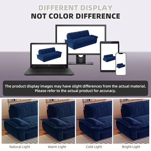70.1" Futon Sofa Bed Queen Size, Pull Out Bed, 3-in-1 Convertible Sleeper Sofa with 2 Soft Pillows, Modern Velvet Futon Couch for Living Room