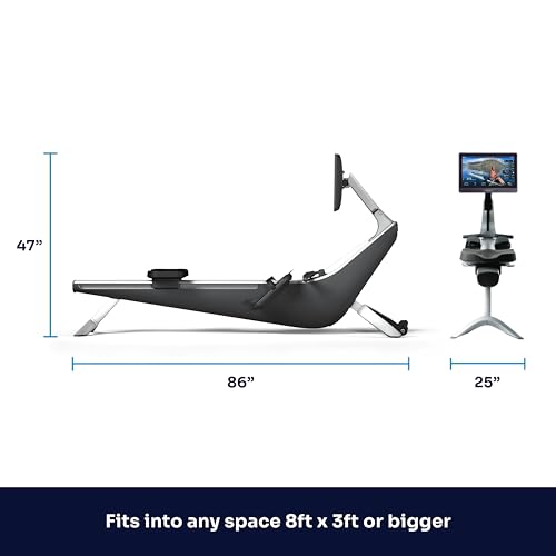 Hydrow Pro Rowing Machine with Immersive 22" HD Rotating Screen - Stows Upright | Live and On-Demand at-Home Workouts, Membership Required