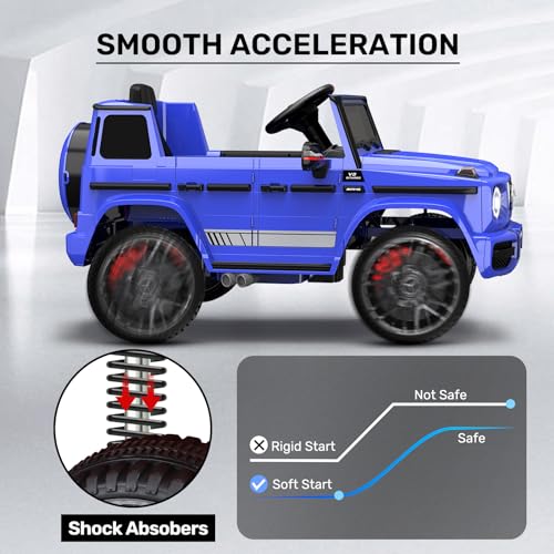 ANPABO Licensed Mercedes-Benz G63 Car for Kids, 12V Ride on Car w/Parent Remote Control, Low Battery Voice Prompt, LED Headlight, Music Player & Horn