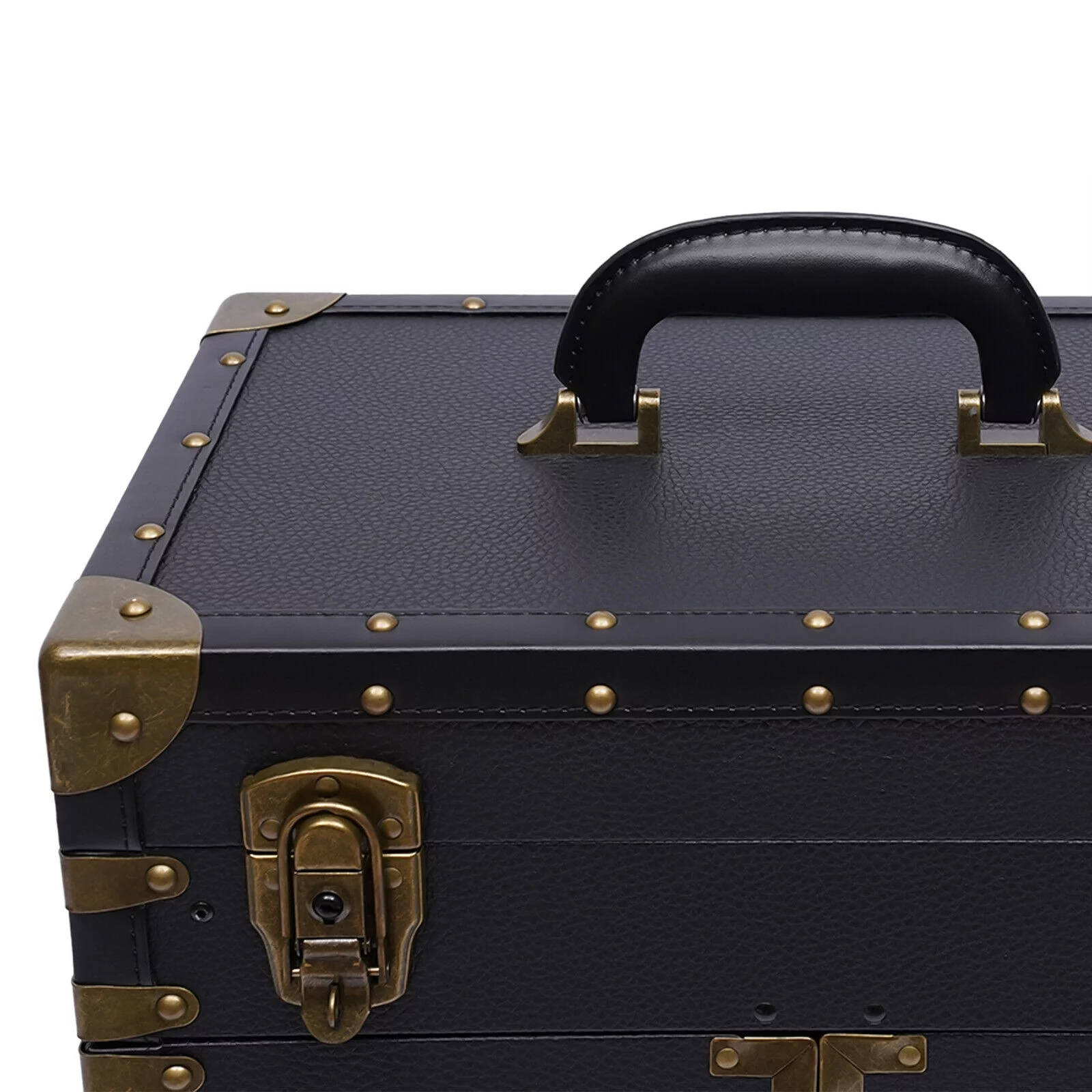 Miumaeov Portable Rolling Makeup Train Case Hairdressing Clipper Trimmer Display Suitcase Travel Organizer Beauty Salon Cosmetic Luggage Box