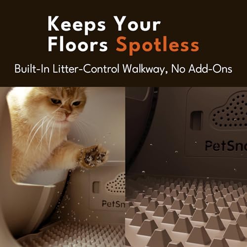 Self-Cleaning Automatic Cat Litter Box with Odor Control TiO2 System, Robot Litter Box with Auto-Packing, App Control
