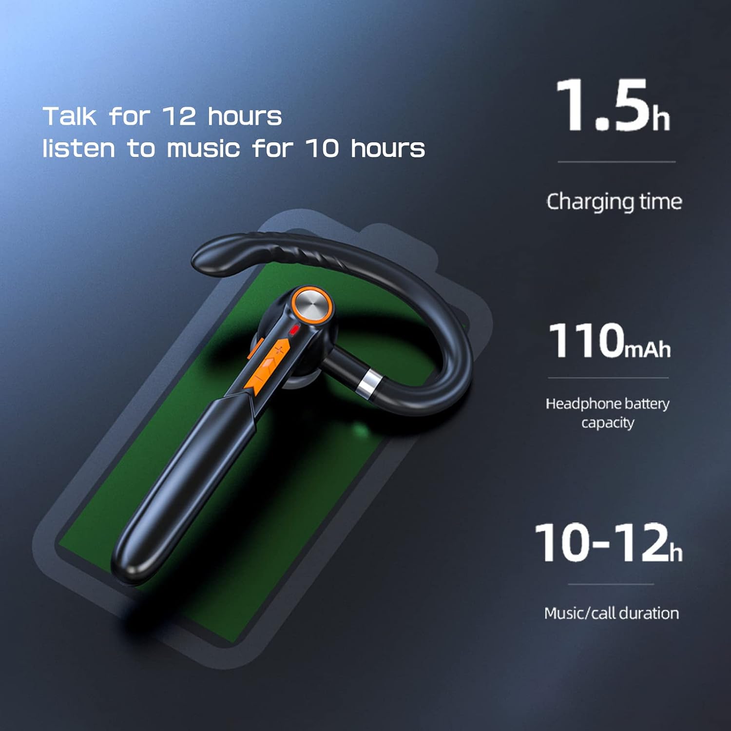 Headphones Bluetooth Wireless Bluetooth Headphones with mic Cell Phone Noise Canceling earpiece Hands-Free Headset