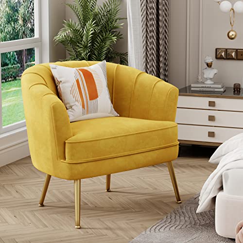 Andeworld Velvet Accent Chair, Upholstered Modern Single Sofa Side Chair